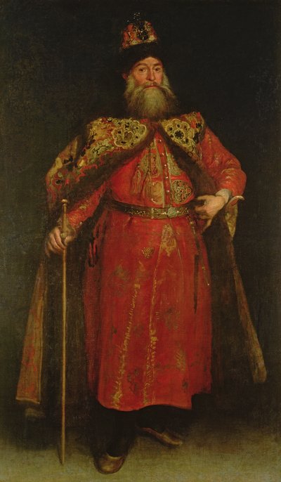 De Russische Ambassadeur Piotr Ivanowitz Potemkin, 1681 door Don Juan Carreno de Miranda